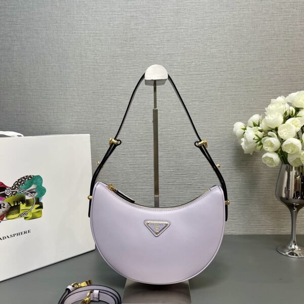 Prada 1BC194 Moon Calfskin Leather Handbag