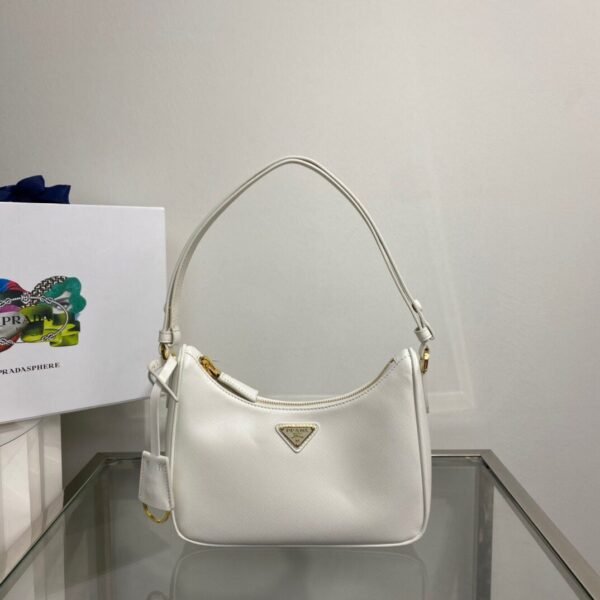 Prada 1BC204 Saffiano Leather Re-Edition Hobo Bag