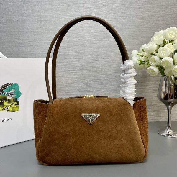 Prada 1BA444 Suede Leather Shoulder Bag