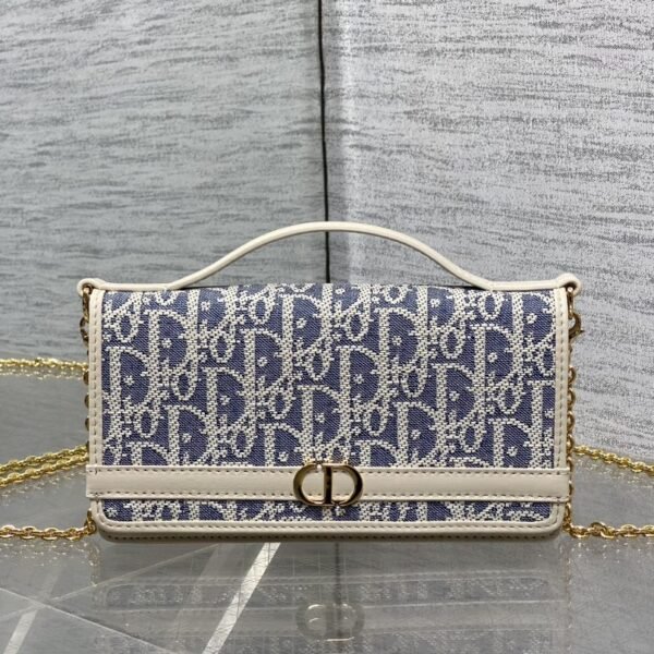 Dior Montaigne Cigale WOC in Oblique Canvas and Leather