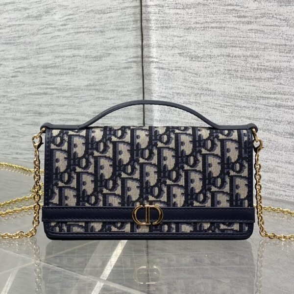 Dior Montaigne Cigale WOC in Oblique Canvas and Leather