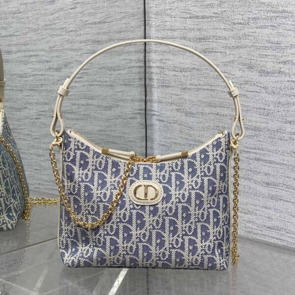 Dior Miss Dior Hobo Bag in Blue Oblique Jacquard