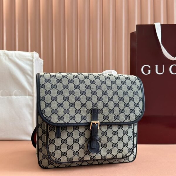 Gucci Children's GG Canvas Messenger Bag with Web Strap (793823)