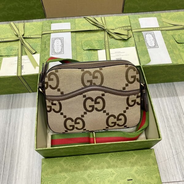 Gucci Jumbo GG Messenger Bag with Web Strap (675891)