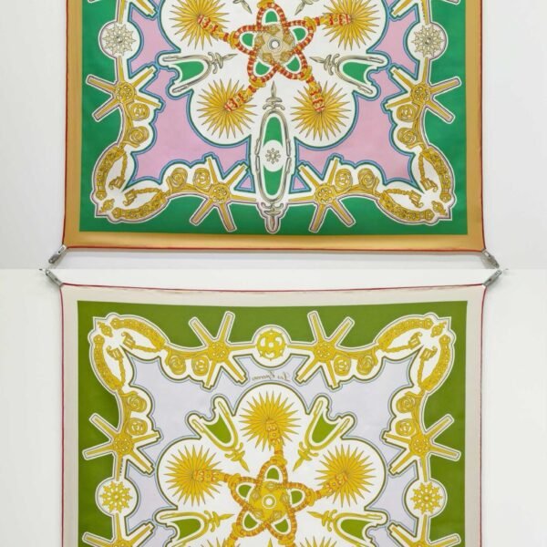 Hermes Silk Equestrian Print Square Scarf