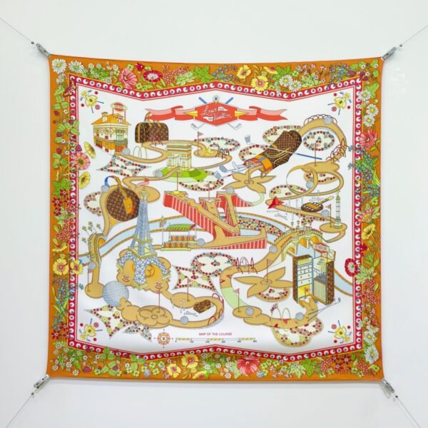 Louis Vuitton Silk Floral Print Square Scarf