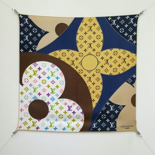 Louis Vuitton Silk Floral Print Square Scarf
