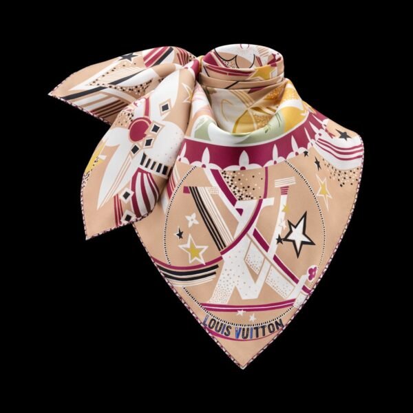 Louis Vuitton Silk Floral Print Square Scarf