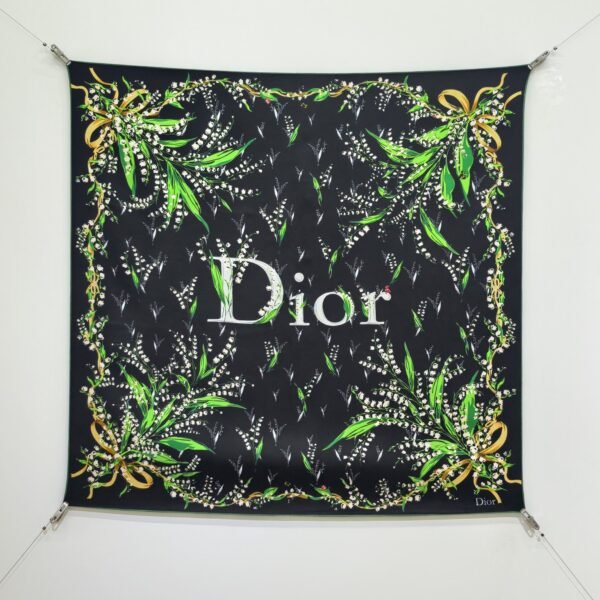 Dior Silk Floral Print Square Scarf