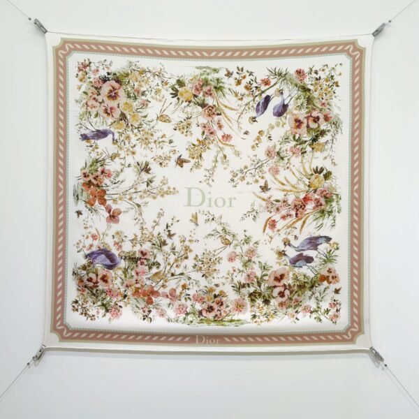 Dior Silk Floral Print Square Scarf