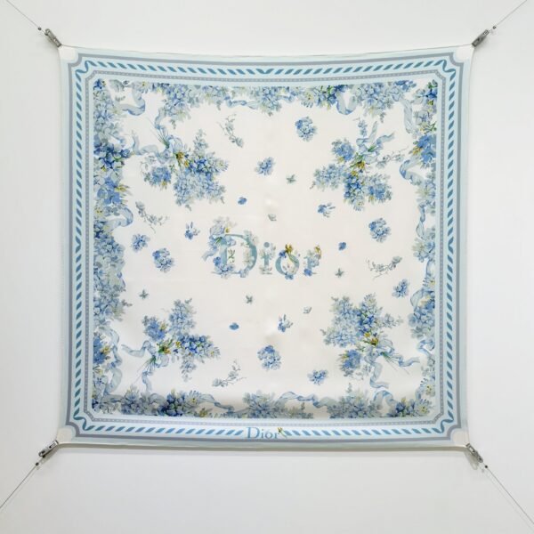 Dior Silk Floral Print Square Scarf