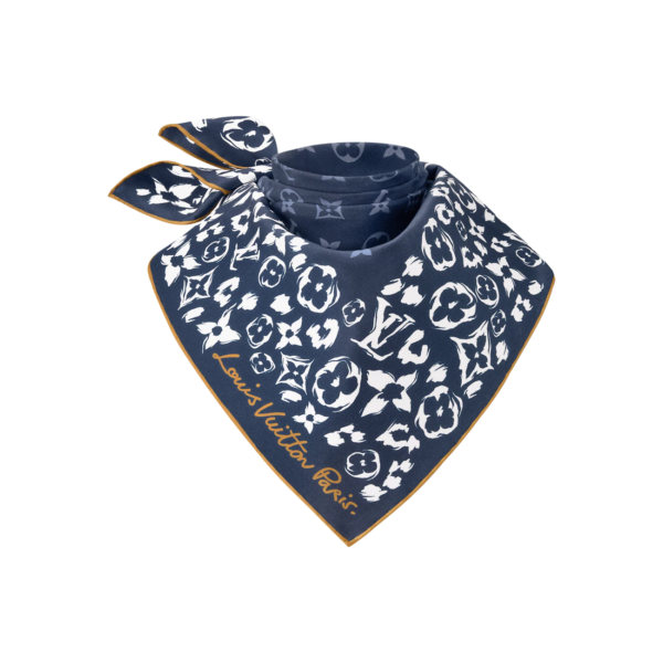 Louis Vuitton Silk Floral Print Square Scarf