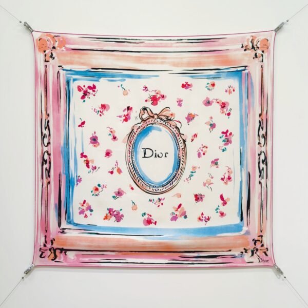 Dior Silk Floral Print Square Scarf