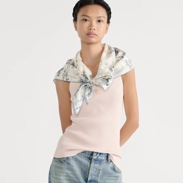 Dior Silk Floral Print Square Scarf