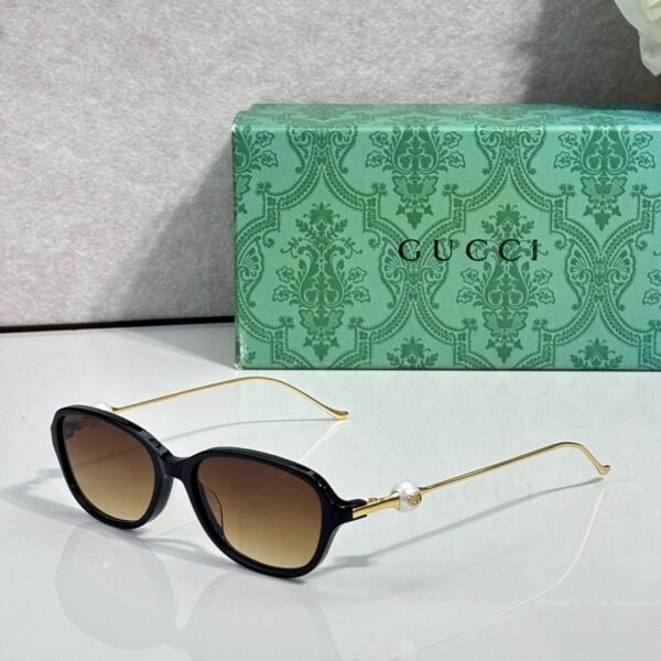 Gucci Cat Eye Acetate and Metal Sunglasses