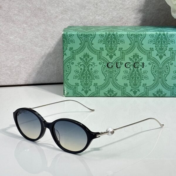 Gucci Cat Eye Acetate and Metal Sunglasses