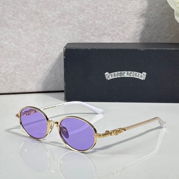 Chrome Hearts Round Metal Sunglasses