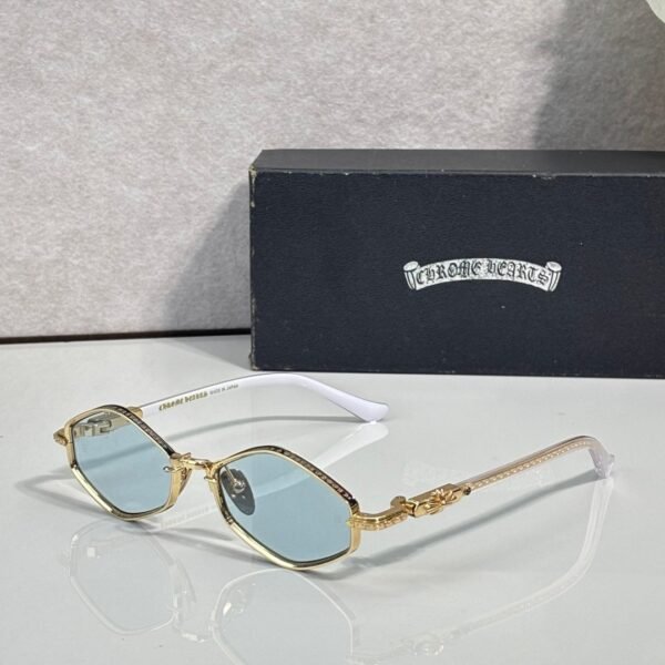 Chrome Hearts Geometric Metal Sunglasses