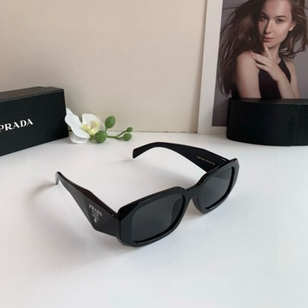 Prada Black Rectangular Frame Sunglasses