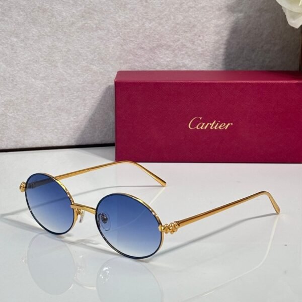 Cartier Round Metal Sunglasses