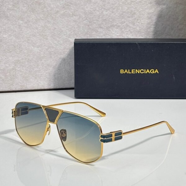Balenciaga Aviator Metal Sunglasses