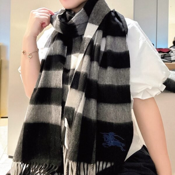 Burberry Wool Check Long Scarf