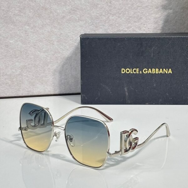 Dolce & Gabbana Oversized Square Metal Sunglasses