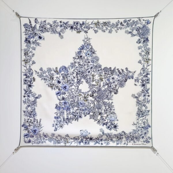 Dior Floral Silk Twill Square Scarf