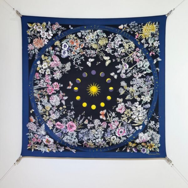 Dior Floral Silk Twill Square Scarf