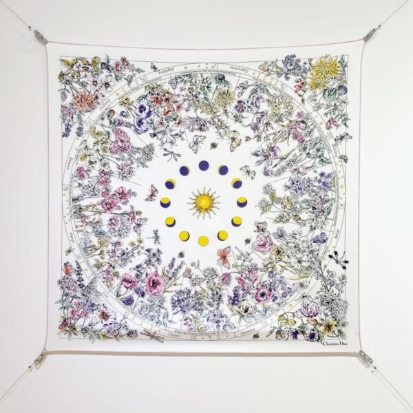 Dior Floral Silk Twill Square Scarf 90 (90x90cm)
