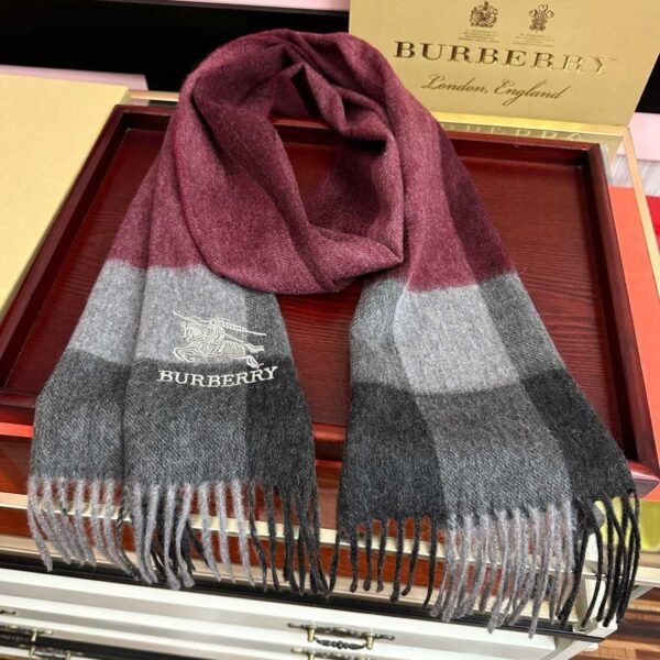 Burberry Cashmere Check Long Scarf
