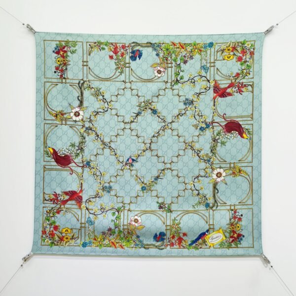 Gucci Floral Silk Twill Square Scarf