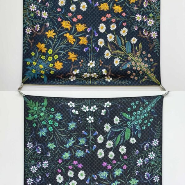 Gucci Floral Silk Twill Square Scarf