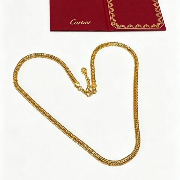 Cartier Gold Woven Mesh Chain Necklace