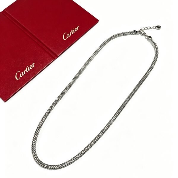 Cartier Silver Woven Mesh Chain Necklace