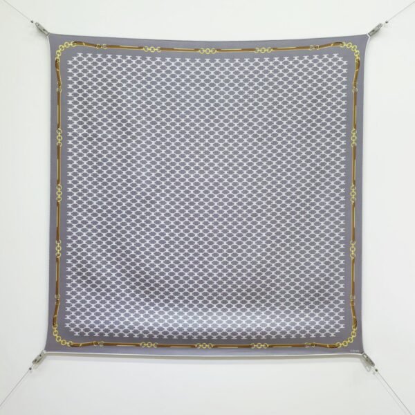 Celine Monogram Silk Twill Square Scarf