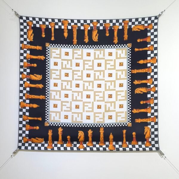 Fendi Graphic Silk Twill Square Scarf