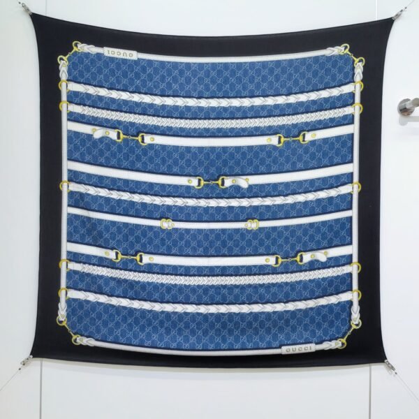 Gucci Monogram Cashmere-Silk Blend Square Scarf 140