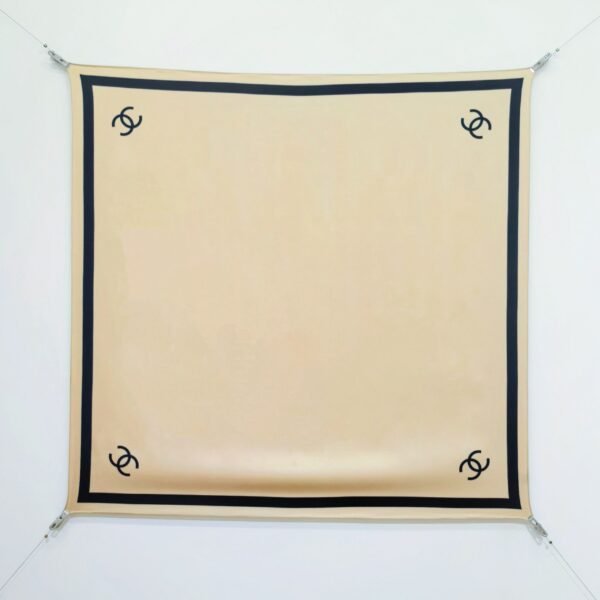 Chanel Monogram Silk Twill Square Scarf