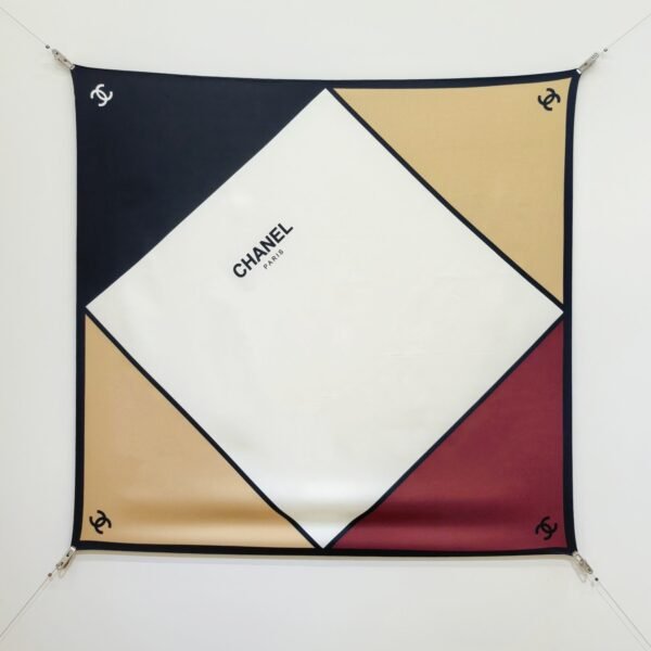 Chanel Geometric Silk Twill Square Scarf
