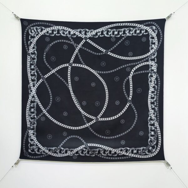 Chanel Graphic Silk Twill Square Scarf