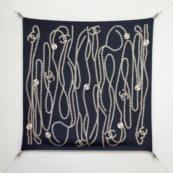Chanel Graphic Silk Twill Square Scarf