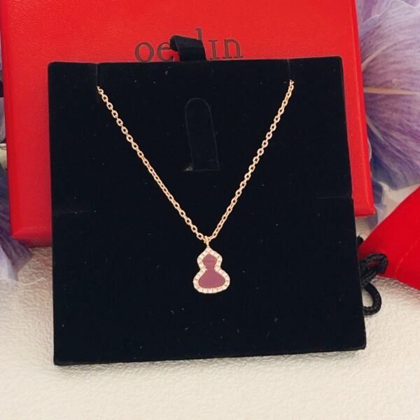 Qeelin Rose Gold Purple Wulu Pendant Necklace