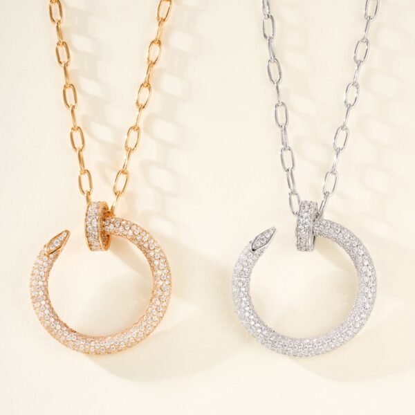 Cartier Gold Pavé Juste un Clou Pendant Necklace