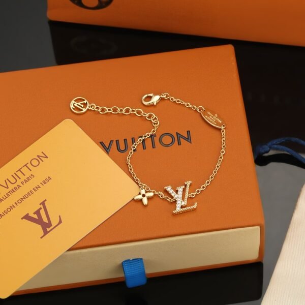 Louis Vuitton Crystal LV Charm Bracelet