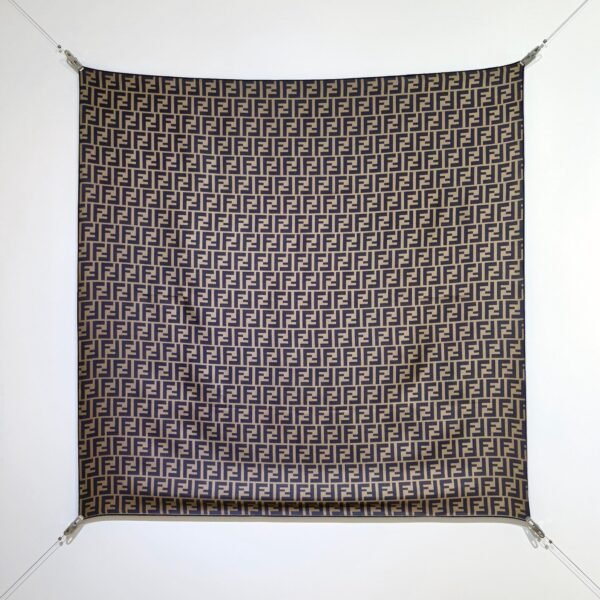 Fendi Monogram Silk Twill Square Scarf