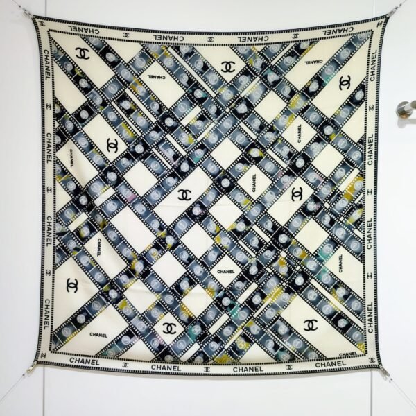 Chanel Geometric Cashmere-Silk Blend Giant Square Scarf