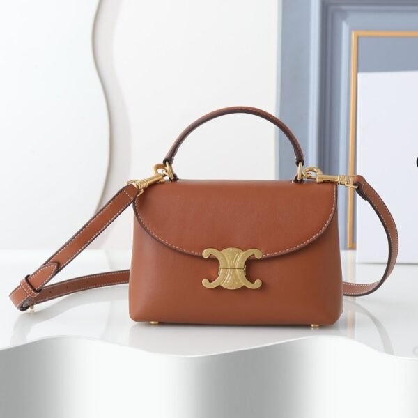 Celine Teen Nino Calfskin Leather Top Handle Bag