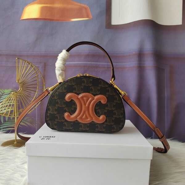 Celine Mini Triomphe Monogram Top Handle Bag