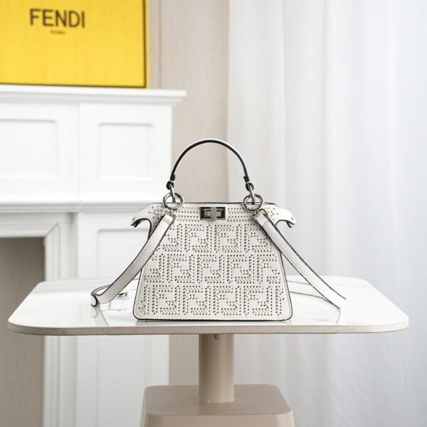 Fendi Peekaboo ISeeU Petite Selleria Leather Top Handle Bag